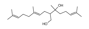 2-(3,7-Dimethylocta-2,6-dienyl)-3,7-dimethyl-6-octene-1,3-diol结构式
