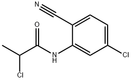 2-氯-N-(5-氯-2-氰基苯基)丙酰胺结构式