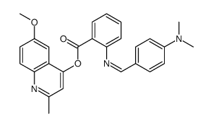 (6-methoxy-2-methylquinolin-4-yl) 2-[[4-(dimethylamino)phenyl]methylideneamino]benzoate结构式