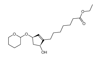 (1S*,4R*)-2-(6-ethoxycarbonylhexyl)-4-(tetrahydropyran-2-yloxy)cyclopent-2-en-1-ol Structure