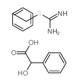 benzylsulfanylmethanimidamide; 2-hydroxy-2-phenyl-acetic acid structure