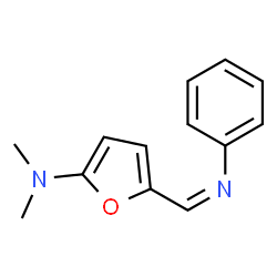 2-Furanamine,N,N-dimethyl-5-[(phenylimino)methyl]-结构式