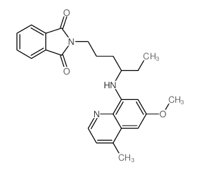 2-[4-[(6-methoxy-4-methylquinolin-8-yl)amino]hexyl]isoindole-1,3-dione Structure