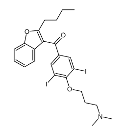 (2-butyl-1-benzofuran-3-yl)-[4-[3-(dimethylamino)propoxy]-3,5-diiodophenyl]methanone结构式