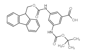 BOC-3-AMINO-5-(FMOC-AMINO)-BENZOIC ACID structure