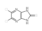 3,4-dichloro-2,5,7,9-tetrazabicyclo[4.3.0]nona-2,4,10-triene-8-thione结构式