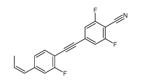 2,6-difluoro-4-[2-(2-fluoro-4-prop-1-enylphenyl)ethynyl]benzonitrile Structure