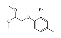 2-bromo-(2,2-dimethoxy-ethoxy)-4-methyl benzene结构式