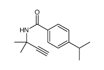 N-(2-methylbut-3-yn-2-yl)-4-propan-2-yl-benzamide结构式