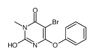 5-bromo-3-methyl-6-phenoxy-1H-pyrimidine-2,4-dione Structure
