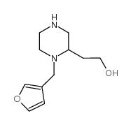 2-(1-FURAN-3-YLMETHYL-PIPERAZIN-2-YL)-ETHANOL structure