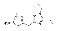1,3,4-Oxadiazol-2-amine,5-[(1,5-diethyl-1H-1,2,4-triazol-3-yl)methyl]-(9CI) Structure