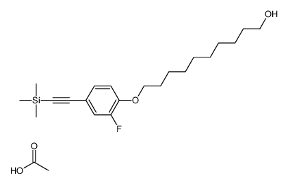 acetic acid,10-[2-fluoro-4-(2-trimethylsilylethynyl)phenoxy]decan-1-ol结构式