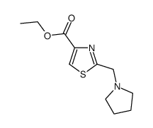 2-Pyrrolidin-1-ylmethyl-thiazole-4-carboxylic acid ethyl ester结构式