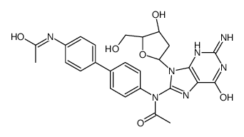 Guanosine, 8-(acetyl(4'-(acetylamino)(1,1'-biphenyl)-4-yl)amino)-2'-deoxy-结构式