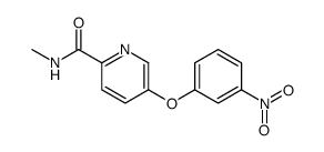 N-methyl-5-(3-nitrophenoxy)pyridine-2-carboxamide结构式