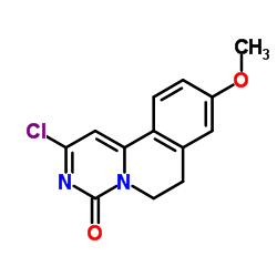 2-Chloro-9-methoxy-6,7-dihydro-4H-pyrimido[6,1-a]isoquinolin-4-one结构式