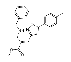 2-(benzylamino-methyl)-3-(5-p-tolyl-isoxazol-3-yl)acrylic acid methyl ester Structure
