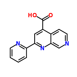 2-Pyridin-2-yl-1,7-naphthyridine-4-carboxylic acid结构式