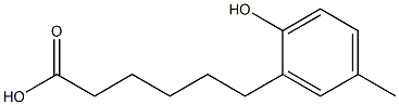 Benzenehexanoic acid, 2-hydroxy-5-Methyl structure