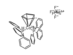 (η-cyclopentadienyl)bis(triphenylphosphine)cobalt hexafluorophosphate Structure
