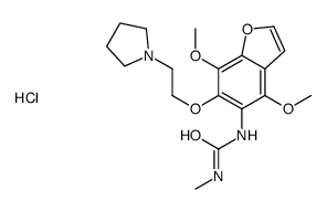 1-[4,7-dimethoxy-6-(2-pyrrolidin-1-ylethoxy)-1-benzofuran-5-yl]-3-methylurea,hydrochloride Structure