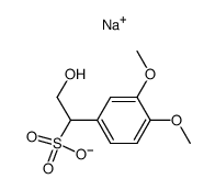 sodium 1-(3,4-dimethoxyphenyl)-2-hydroxyethane-1-sulfonate Structure