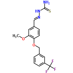 2-[(E)-(3-METHOXY-4-([3-(TRIFLUOROMETHYL)BENZYL]OXY)PHENYL)METHYLIDENE]-1-HYDRAZINECARBOTHIOAMIDE Structure