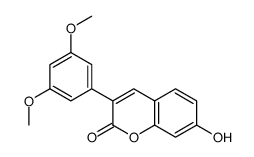 3-(3,5-dimethoxyphenyl)-7-hydroxychromen-2-one结构式
