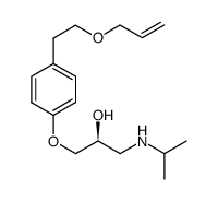 S-(-)-1-{4-[2-(allyloxy)-ethyl]phenoxy}-3-isopropylamino propan-2-ol Structure