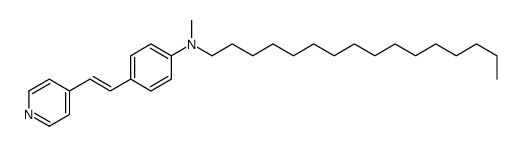 N-hexadecyl-N-methyl-4-(2-pyridin-4-ylethenyl)aniline结构式