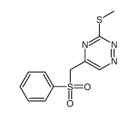 5-(benzenesulfonylmethyl)-3-methylsulfanyl-1,2,4-triazine Structure