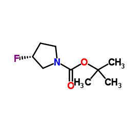 (R)-1-BOC-3-氟吡咯烷结构式