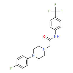 2-[4-(4-FLUOROPHENYL)PIPERAZINO]-N-[4-(TRIFLUOROMETHYL)PHENYL]ACETAMIDE structure