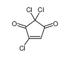 2,2,4-trichlorocyclopent-4-ene-1,3-dione结构式