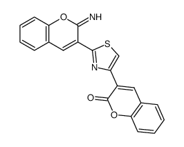 3-[2-(2-Imino-2H-chromen-3-yl)-thiazol-4-yl]-chromen-2-one Structure