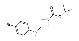 3-(4-溴苯氨基)-氮杂啶-1-羧酸叔丁酯结构式