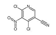 4,6-dichloro-5-nitropyridine-3-carbonitrile结构式