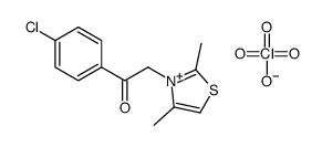 1-(4-chlorophenyl)-2-(2,4-dimethyl-1,3-thiazol-3-ium-3-yl)ethanone,perchlorate结构式