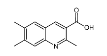 2,6,7-trimethylquinoline-3-carboxylic acid Structure