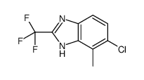 5-chloro-4-methyl-2-(trifluoromethyl)-1H-benzimidazole结构式