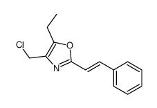 4-(chloromethyl)-5-ethyl-2-(2-phenylethenyl)-1,3-oxazole Structure