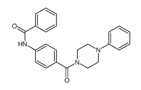 N-[4-(4-phenylpiperazine-1-carbonyl)phenyl]benzamide结构式