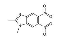 1,2-dimethyl-5,6-dinitrobenzimidazole结构式