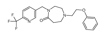 1-(2-Phenoxyethyl)-4-{[6-(trifluoromethyl)-3-pyridinyl]methyl}-1, 4-diazepan-5-one Structure