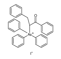 Arsonium, [2-oxo-2-phenyl-1-(phenylmethyl)ethyl]triphenyl-, iodide (1:1) Structure