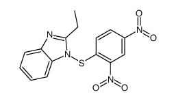 1-(2,4-dinitrophenyl)sulfanyl-2-ethylbenzimidazole结构式