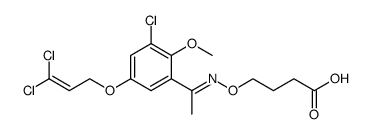 4-{1-[3-chloro-5-(3,3-dichloroallyloxy)-2-methoxyphenyl]ethylideneaminooxy}butyric acid结构式