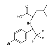 (2S)-2-[[1-(4-bromophenyl)-2,2,2-trifluoroethyl]amino]-4-methylpentanoic acid结构式