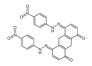 4,5-bis[(4-nitrophenyl)hydrazinylidene]-9,10-dihydroanthracene-1,8-dione Structure
